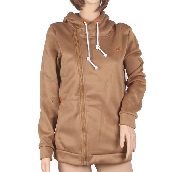 

women's clothing autumn sweatshirt coat ladies hoodie coat zipper jacket, Black