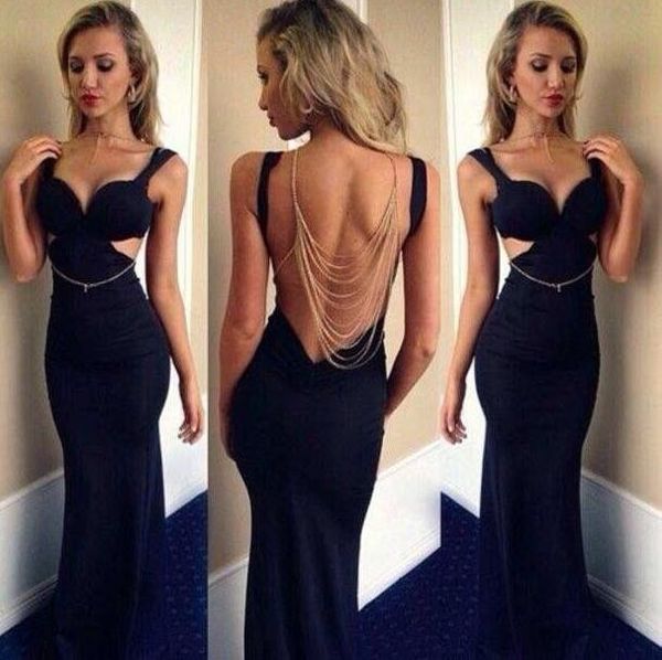 

длинное вечернее платье 2017 longo новый атласный глубокий милая шеи формальная партия выпускного вечера платье халат вечер, Black;red