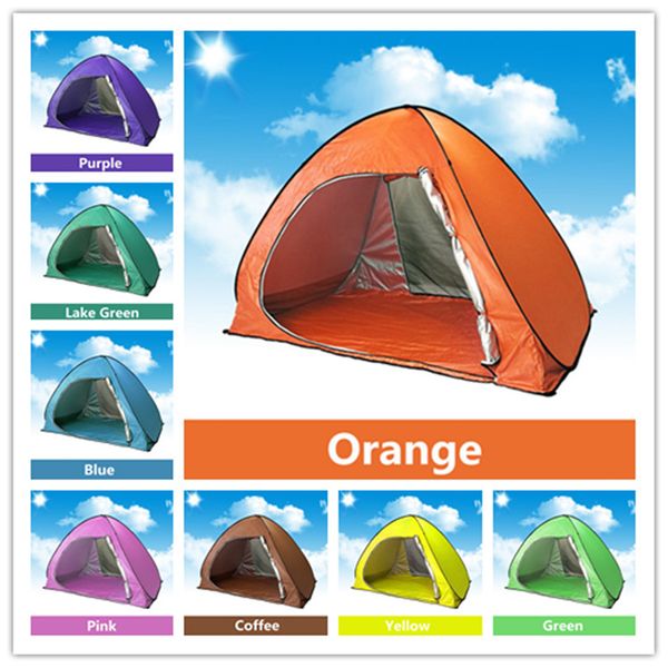 

family tents for camping quick automatic opening tents summer outdoors uv protection spf 50+ tent for beach travel lawn 2-3 people dhl/fedex