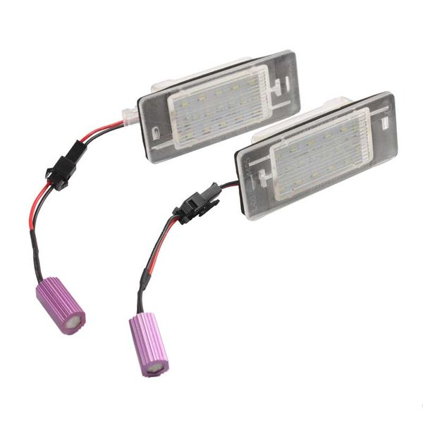 

car for opel vectra-c 2002-2008 2pcs error 18smd led license plate lamp 12v