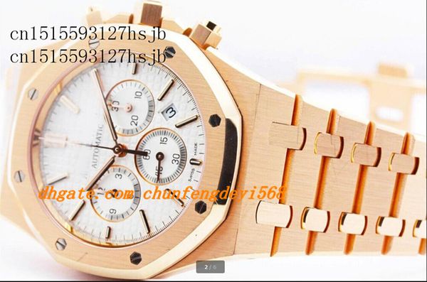 

factory seller 2017 luxury watches wristwatch high-quality mens chronograph rose gold white dial japan quartz men's dive watches, Slivery;brown
