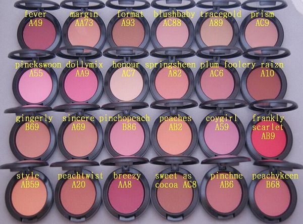 

dhl sell makeup 24 colors single sheertone blush 6g with color name