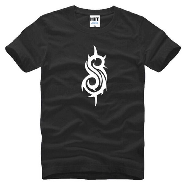 

summer style slipknot t shirts men cotton short sleeve punk rock band men's t-shirt fashion music rock street hip hop tees, White;black