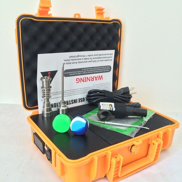 

2016 пеликан E D электрический лак для ногтей наборы бонг титана без купола Gr2 гвозди PID TC цифровая коробка dabber dab tool carb cap