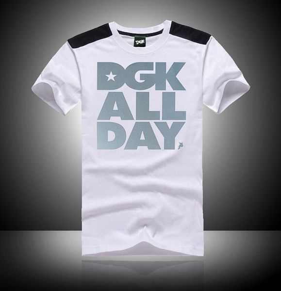 

x765371 men dgk cotton blend 20 styles quality short sleeve quick dry t shirt, White;black