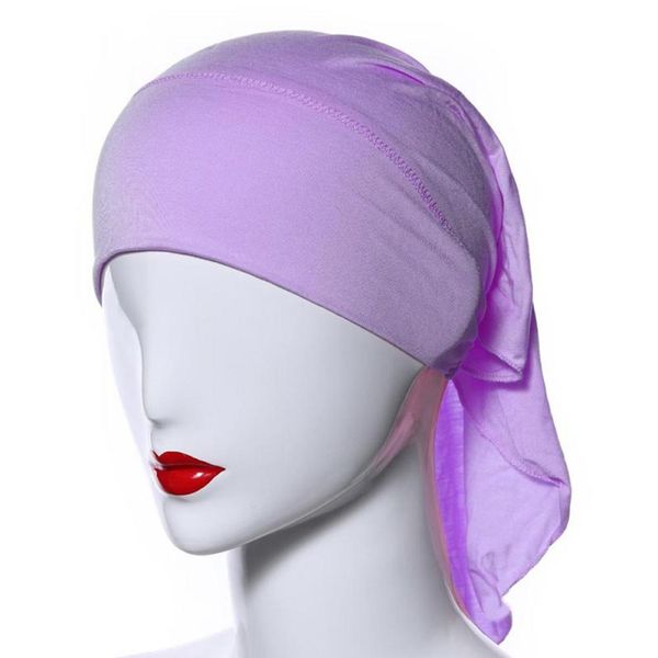 

wholesale- muslim women soft comfortable inner hijab caps islamic underscarf hats py3 l4, Blue;gray