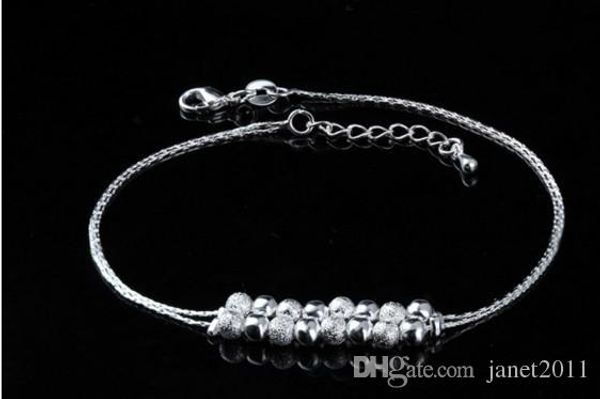 

delicate 16 beads foot chain sterling silver 925 ankle bracelets ankle bracelets womens anklets ankle chain, Red;blue