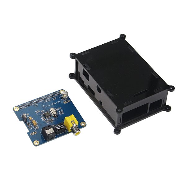 Freeshipping Raspberry Pi 3 Digital Card de som HiFi Digi Expansion Board I2S SPDIF Módulo + Acrílico Capa Para Raspberry Pi 2