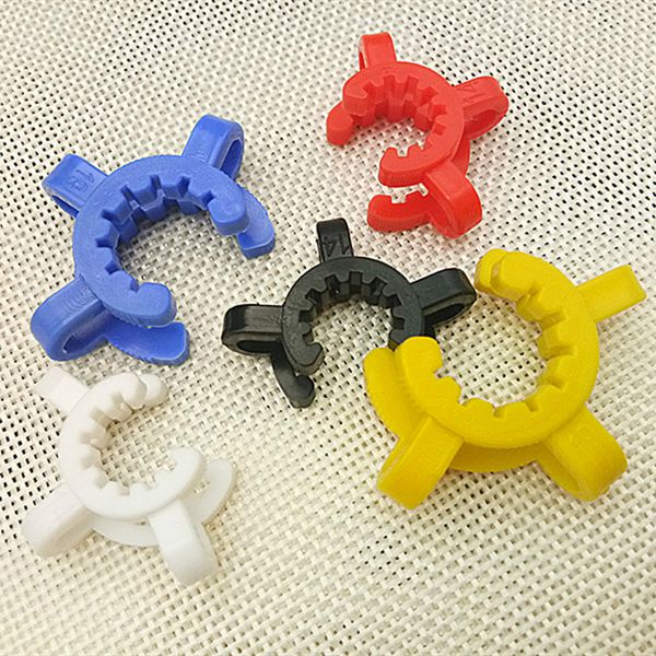 A buon mercato 14mm 19mm dimensione del giunto Plastica Keck Clip Colore Plastica Keck Laboratorio Morsetto Clip per vetro Bong Adattatore per vetro Nectar Collector