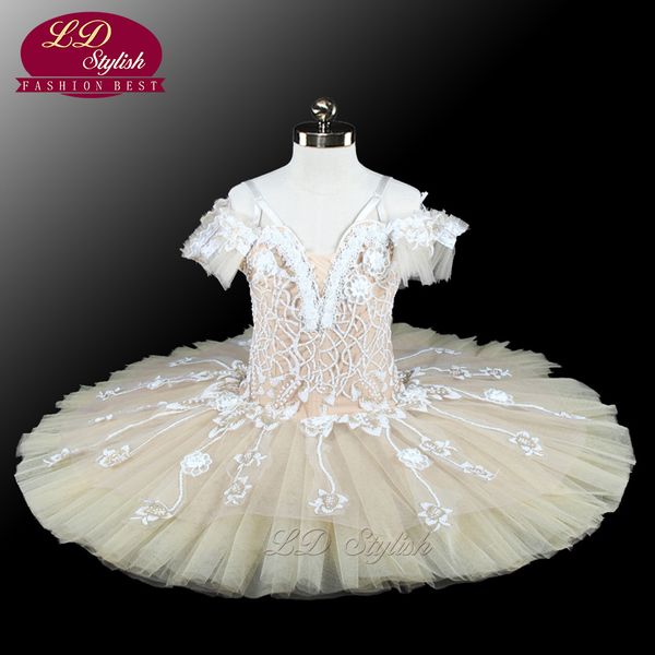 

взрослый бежевый крем профессиональный балетная пачка девушки peformance пачка пухлые цветок фея кукла классический балет сценический костюм, Black;red