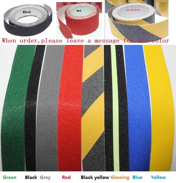 

2.5cm*5m traffic signal anti-slide pvc l stairs floor bathroom arenaceous warning safety non-slip self-adhesive rough tape
