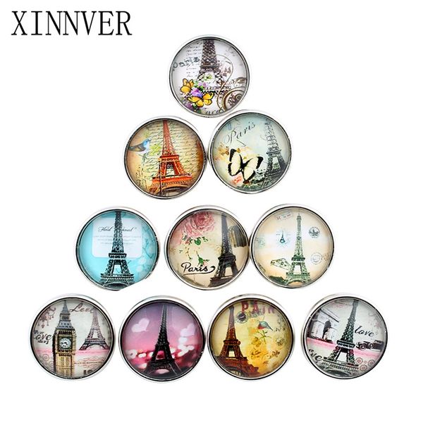 

Смешанные цвета башня 18 мм стекло оснастки кнопка ювелирные изделия граненый стекло Оснастки Fit Xinnver оснастки браслет щелкает ювелирные изделия ZB322