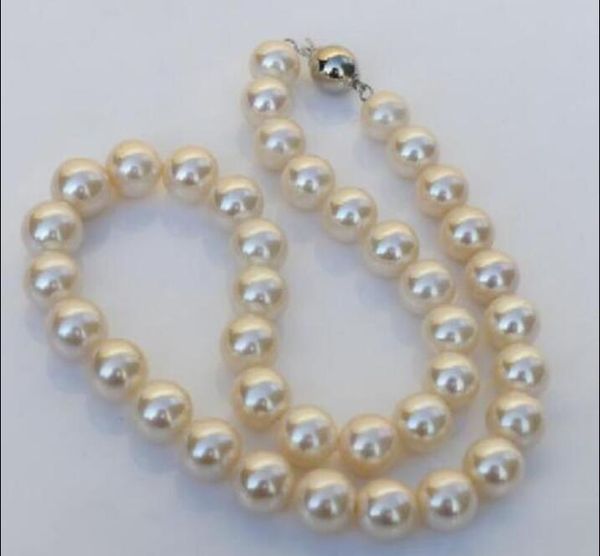 

beautiful 10-11mm natural south sea white pearl necklace 18", Silver