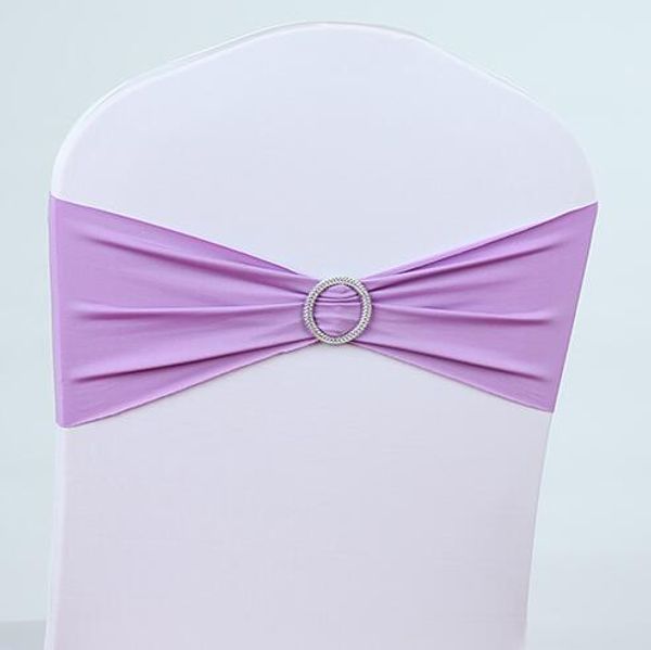 

ems dhl 100pcs round ornament elastic wedding chair cover sashes sash party banquet decoration decor bow colours