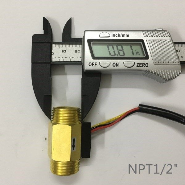 

wholesale- npt 1/2" 1~30l/min hall effect water liquid flow sensor meter switch