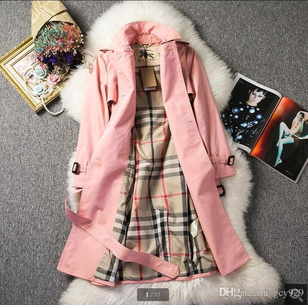 

New high end whole ale fa hion women 039 jacket temperament wild elf cultivation double brea ted waterproof windbreaker111