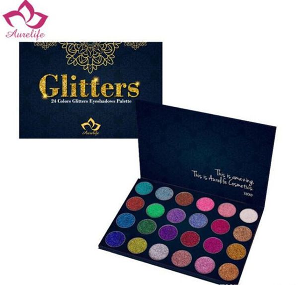 

Aurelife Glitters Pressed Powder Nake Shadow Palette Matte & Shimmer 24 color Eye Shadow Palette Heat Eyeshadow