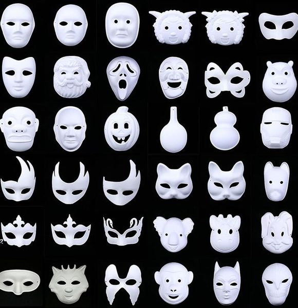 

бесплатная доставка diy белый целлюлозы пустой ручной росписью детский сад маска маска маска ph042 mix порядок как ваши потребности