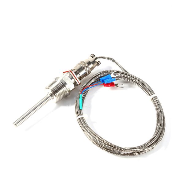 Freeshipping Cavo RTD 2M Sensore di temperatura PT100 Filettature NPT da 1/2 pollice con cavo da 2 metri