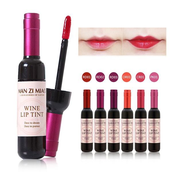 Acheter Coréen étanche Vin Rouge Forme Teinte à Lèvres Bébé Rose à Lèvres Pour Les Femmes Batom Maquillage Liquide Rouge à Lèvres Lipgloss Cosmétique