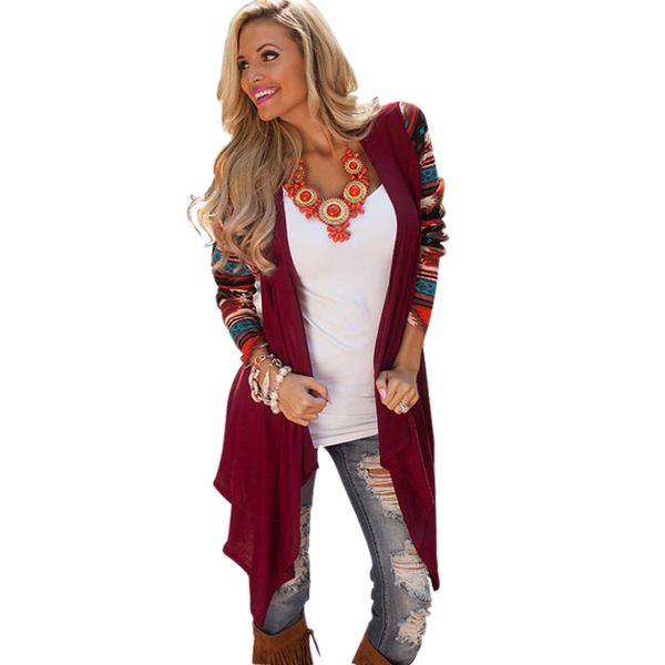 

wholesale- 2016 long cardigan women knitted sweater plus size poncho women pull femme cardigan feminino masculino cardigan, White;black