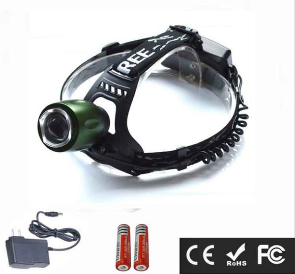 

super bright 5000lm 10w led 3-mode 18650 rechargeable zoomable waterproof camping hunting fishing headlamp headlight head torch lamp