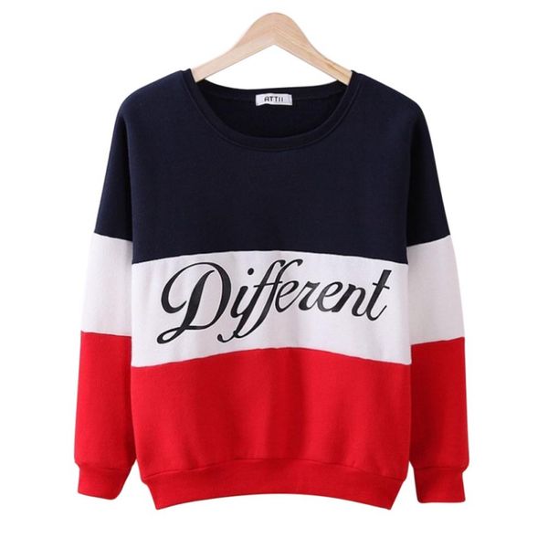 

Autumn winter women Long Sleeve hoodies printed letters Different women casual sweatshirt hoody sudaderas Plus Size S-2XL 2pcs/lot