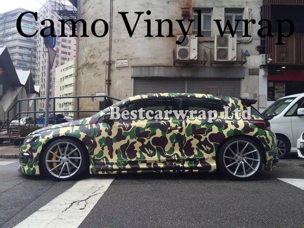 Grosta de gelo vinil cheia embrulhando adesivos de camuflagem com caminhão de camuflagem com papel alumínio com tamanho livre de ar 1,52 x 30m/roll