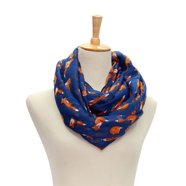 

wholesale- women vintage animal printed long soft cotton voile scarf shawl wrap scarves -y107, Blue;gray