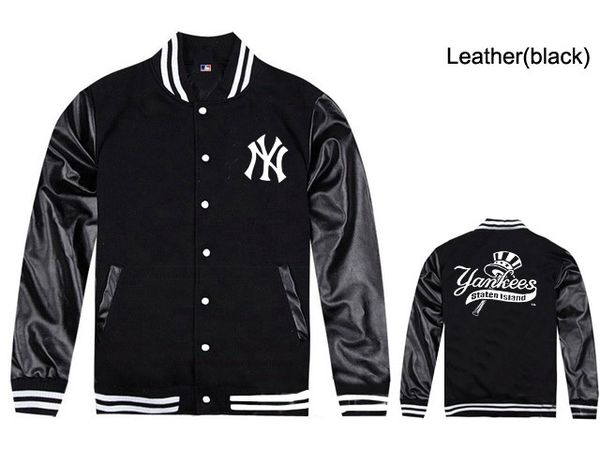 

2019 new high quality mens Winter Baseball leather Jackets men's hip hop autumn winter high fashion brand BB jackets cheap Coats fle