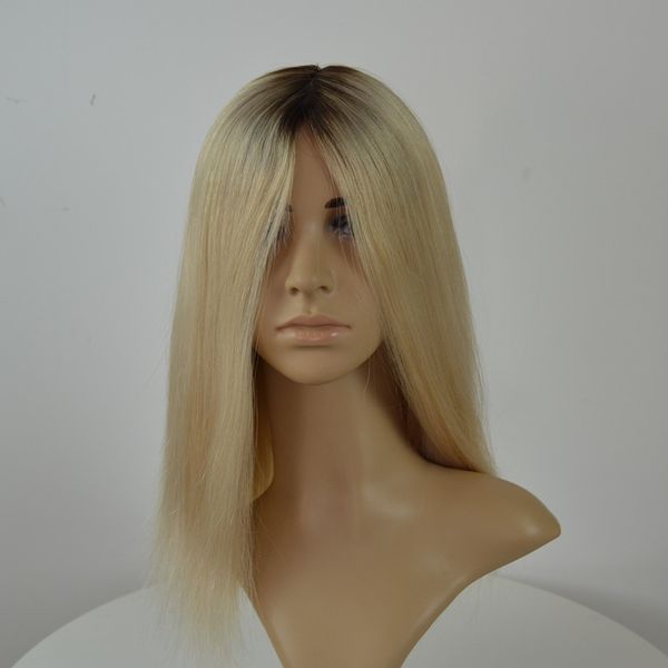 Custom 1b Ombre 22 Blonde Dark Root Bob Human Hair Rihanna Wigs