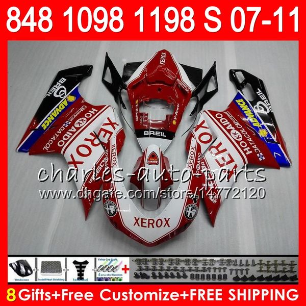 

bodywork for ducati 848 1098 1198 s 07 08 09 10 11 848r 1098r 75hm2 red white 848s 1198r 1098s 1198s 2007 2008 2009 2010 2011 fairing kit