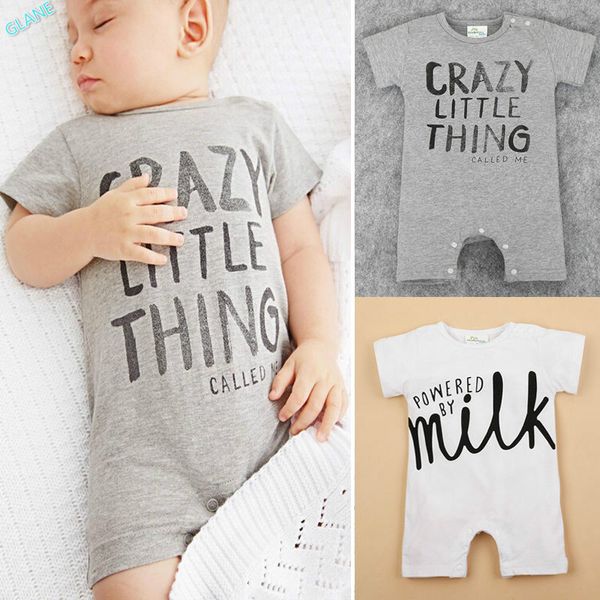

wholesale- newborn kids baby girl infant short sleeve cotton romper jumpsuit bodysuit clothes outfit newborn baby boy girl clothes, White