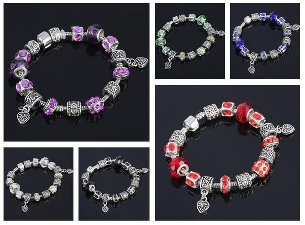 

хороший a++ мода браслет хрустальное стекло большой поры браслет алмаз fb332 mix порядка 20 штук много шарм браслеты, Golden;silver