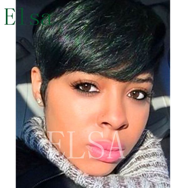 Short Hair Baby Hairstyles Wig 130 Density Full Lace Human Hair