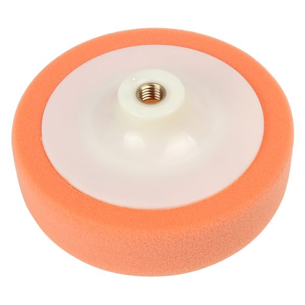 

wholesale- 1pcs 15cmx6.5cm soft car polishing pad orange sponge wheel puffing pad car care microfibre wax polishing pad