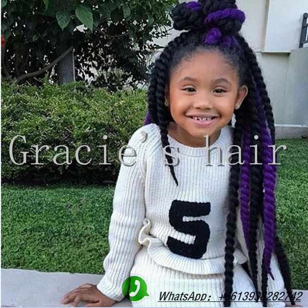 Baby Kids Synthetic Braiding Havana Mambo Twist Hair 12inch 18inch