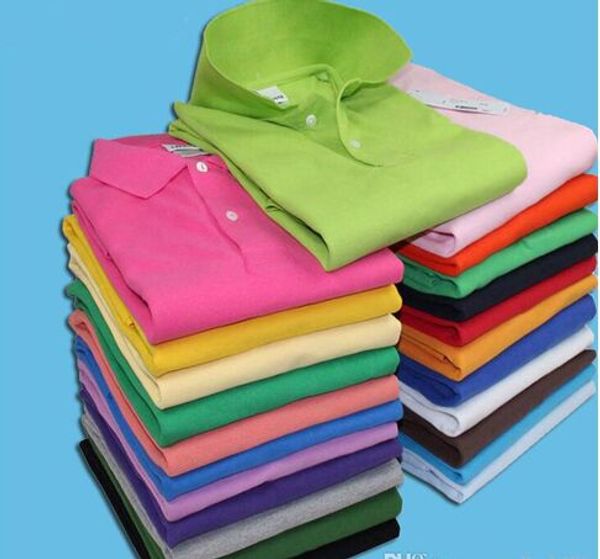 

New 2018 fa hion brand men mall hor e embroidery polo hirt olid color hort leeve lim fit hirt men cotton polo hirt ca ual hirt