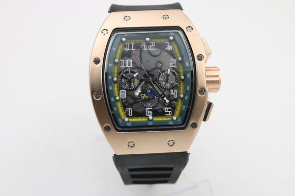 

man luxury 011 watch brand rubber stainless steel automatic machinery watch, Slivery;brown