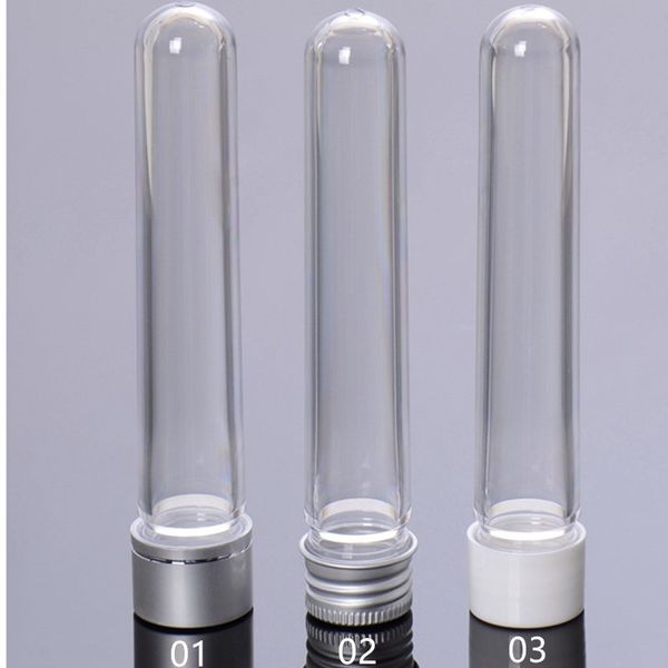 

25ml tran parent ma k te t pet tube with aluminum cap clear pla tic co metic tube with pre ure en itive eal