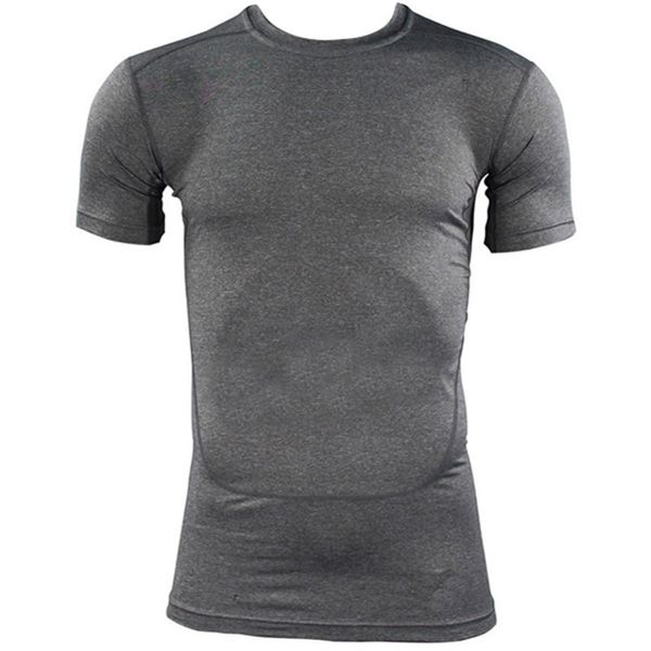 Atacado - compressão Quick Seco T-Shirt Base Layer Aperta Bodybuilding Manga Curta T Shirt