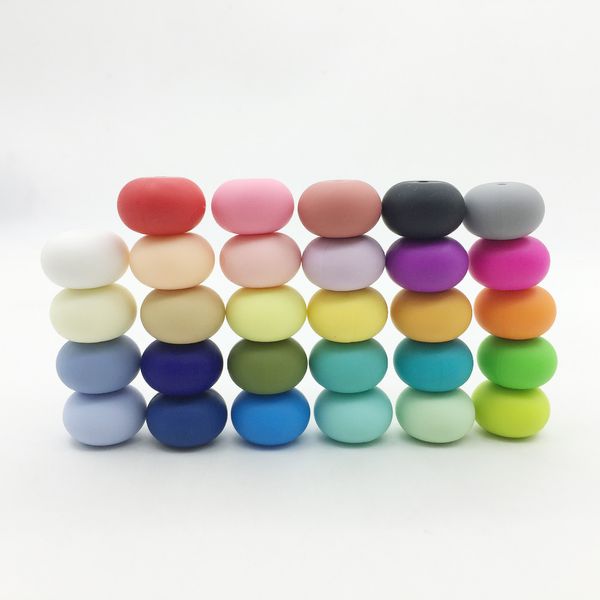 

mixed colors diy elastic silicone teething beads silicone nursing beads of europe's most popular silicone beads + satin cords + clasps