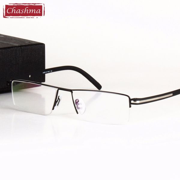 

wholesale- chashma classic design alloy eyeglass half rimmed men's glasses spectacle frame eye flasses frames for men, Silver