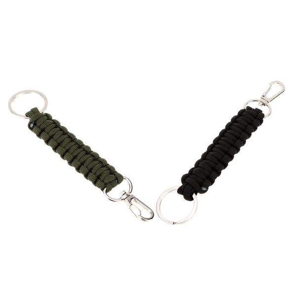 

wholesale-woven paracord lanyard keychain survival tools 7 strand parachute cord lanyard keychain carabiner hook travel kits