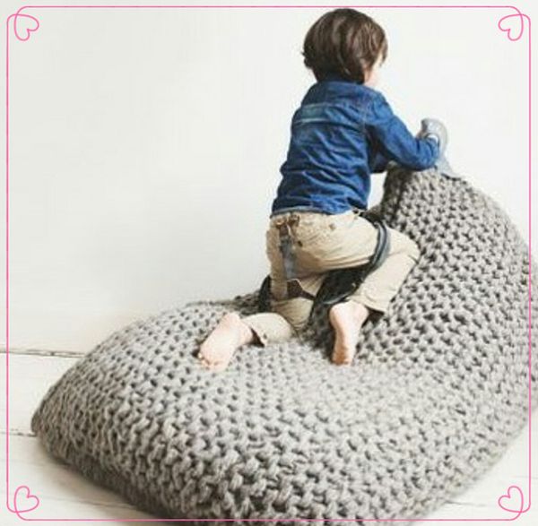 2017 Fashion Adult Knit Bean Bag Chair Crochet Crochet Bean