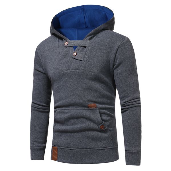

wholesale- brand 2017 hoodie simple hit color hoodies men fashion tracksuit male sweatshirt hoody mens purpose tour xxxl, Black