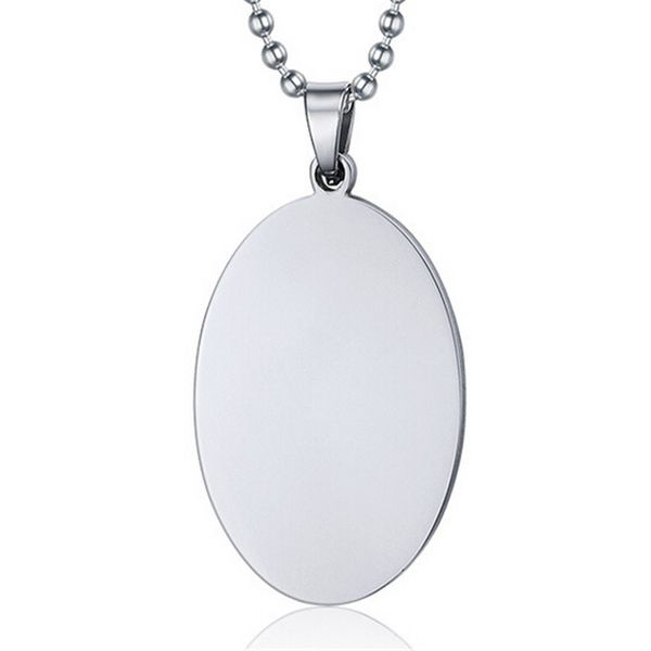 

zhf jewelry 100% brand new statement necklaces fashion charm oval titanium steel pendant holiday gifts free, Silver