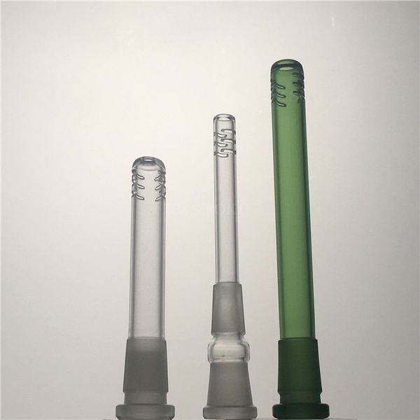 14mm Difüzör Downstem Cam Bongs Çoklu Uzunlukları Aşağı Kabak için Kaynaklanıyor Bong Su Boruları En İyi Kalite Sigara Aksesuarı