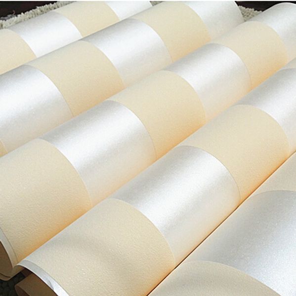 

wholesale- 10m roll modern simple style 3d stripe wallpaper bright pink beige brown wallpaper of cream white background wall tapete