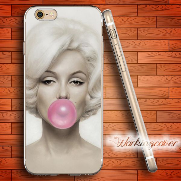 

capa luxury marilyn monroe soft clear tpu case for iphone 6 6s 7 plus 5s se 5 5c 4s 4 case silicone cover
